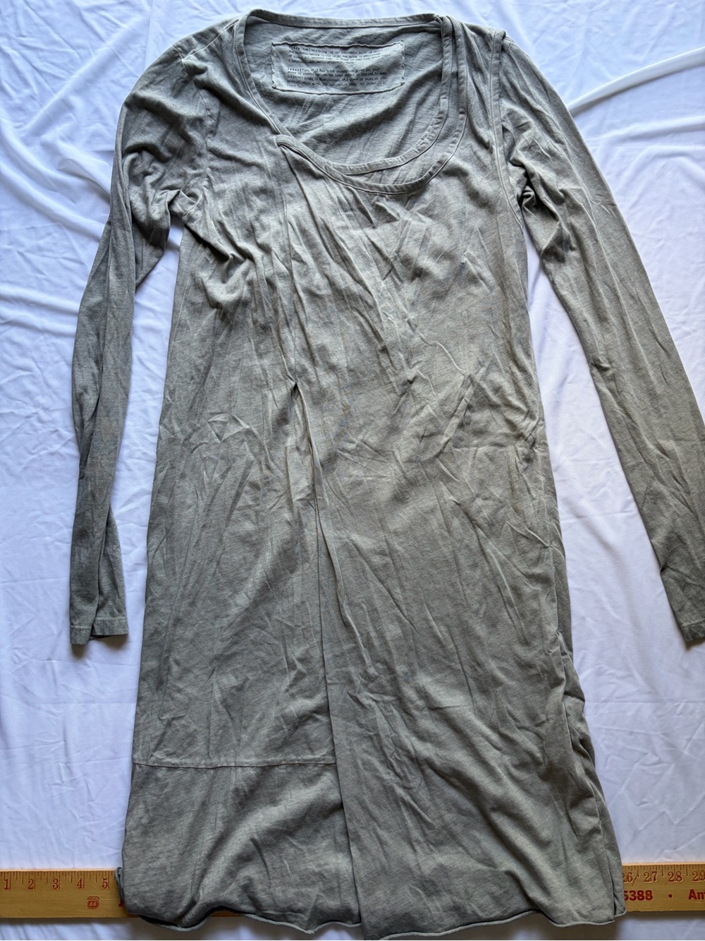 Light Gray Rundholz Long Sleeve Scoop Neck Dress